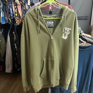 DIXXON Green Full Zip “Trust No Snake” Hoodie